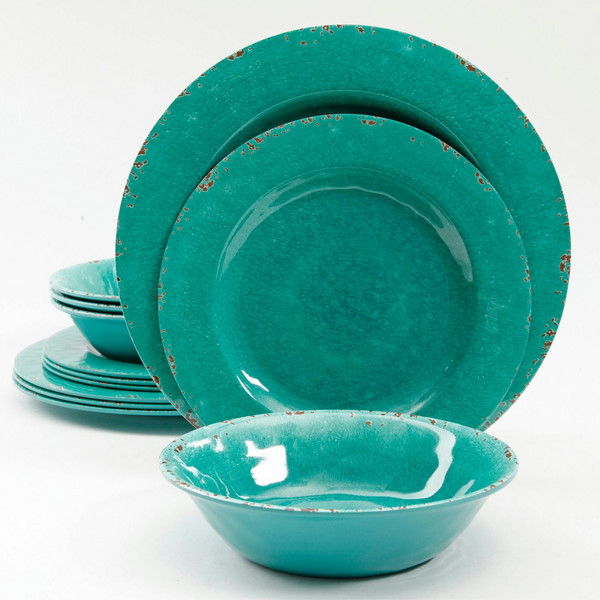 Gibson 94995.12 12pc(s) Green tableware set