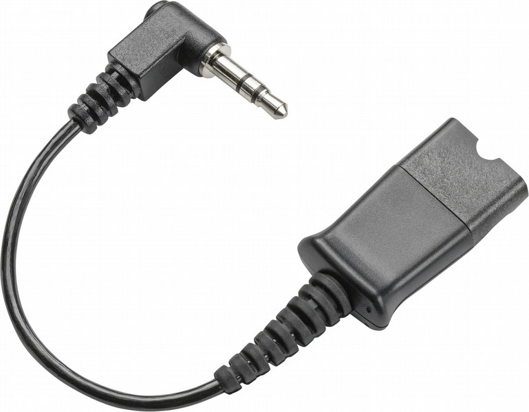 Plantronics Quick Disconnect cable to 3.5mm 3.5mm Черный кабельный разъем/переходник