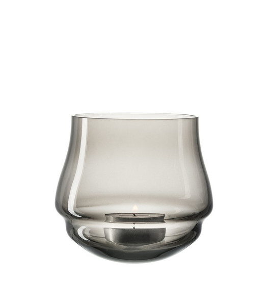 LEONARDO 049629 Glass Black,Transparent candle holder