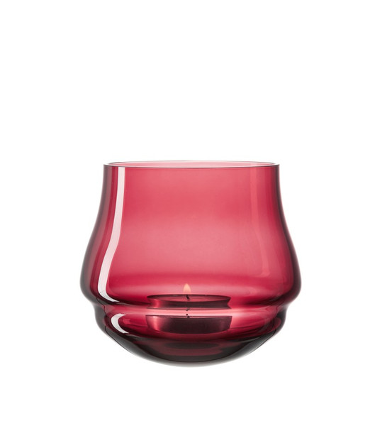 LEONARDO 049631 Glass Red candle holder