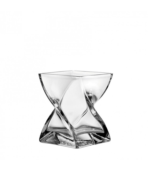 LEONARDO Swirl Glass Transparent candle holder