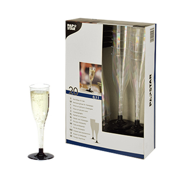 Papstar 12196 2pc(s) 100ml Glass Champagne flute