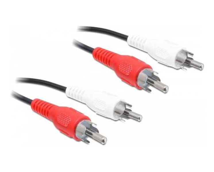 DeLOCK 84935 2.5m 2 x RCA 2 x RCA Red,White audio cable