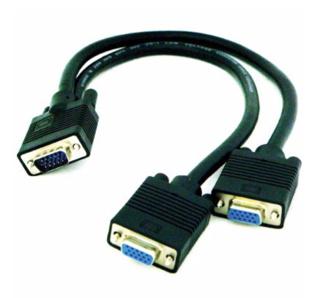 Cab-Link CL-VGAY2VGACO VGA (D-Sub) 2 x VGA (D-Sub) Black VGA cable