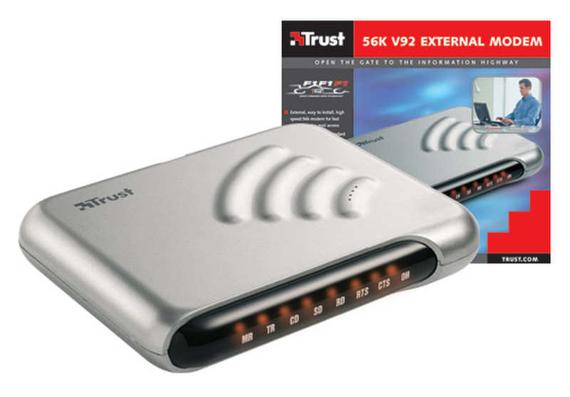 Trust 56K V92 External Modem UK 56Kbit/s modem