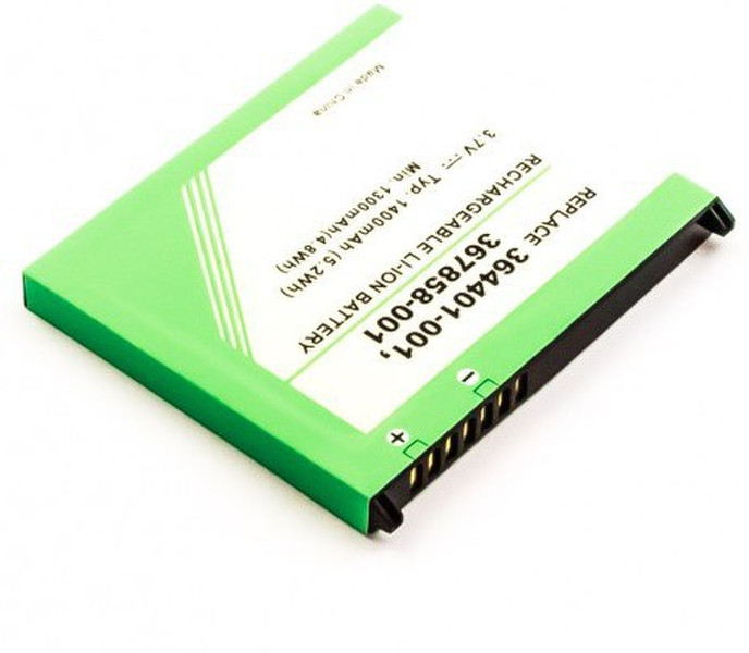 MicroBattery MBXHP-BA0009 Lithium-Ion 1400mAh 3.7V Wiederaufladbare Batterie