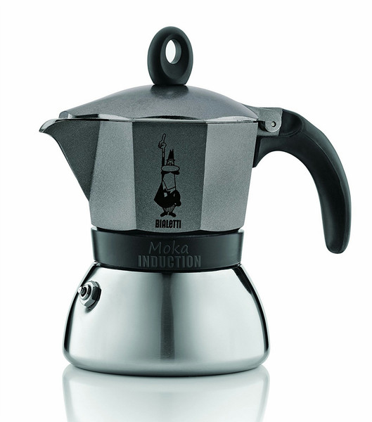 Bialetti Moka Induction Отдельностоящий Руководство Manual drip coffee maker 3чашек Черный