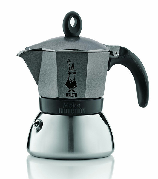 Bialetti Moka Induction Отдельностоящий Руководство Manual drip coffee maker 6чашек Черный