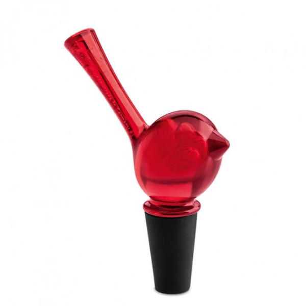 koziol pi:p Red,Transparent bottle stopper