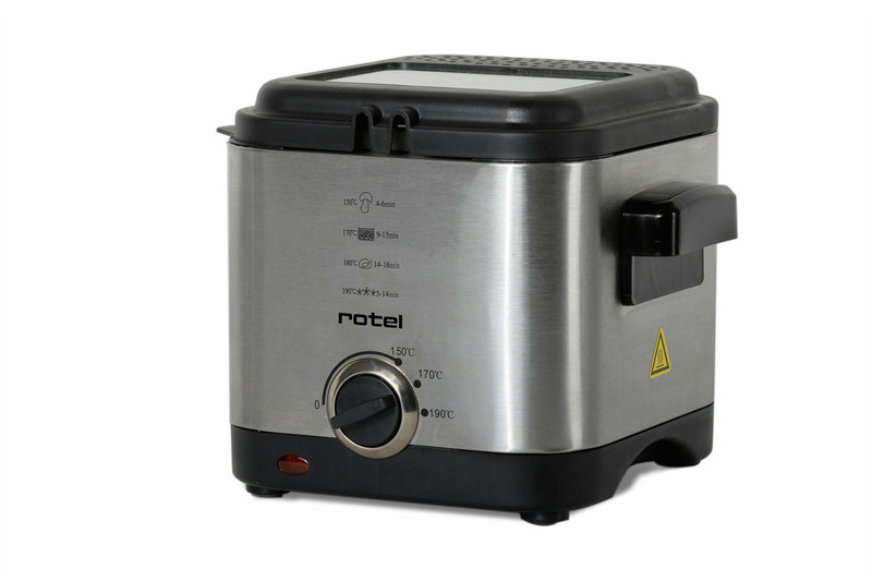 Rotel CompactFry Single Stand-alone Deep fryer 1.5L 900W Black,Stainless steel