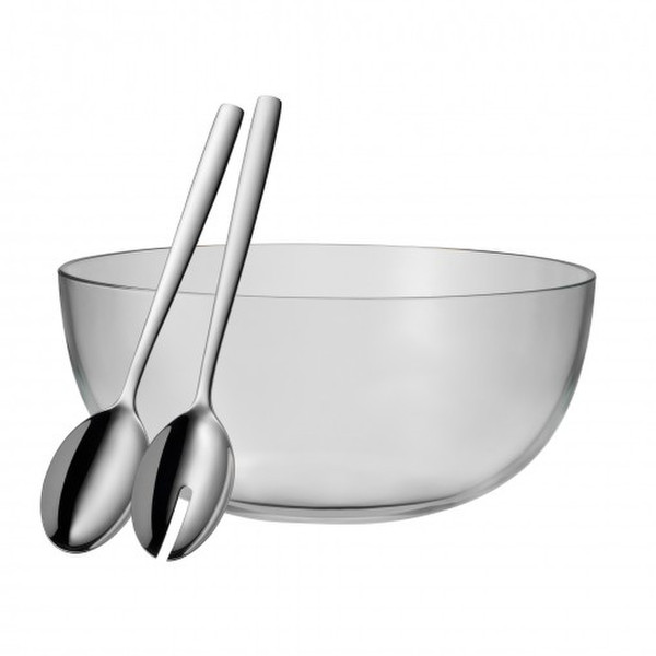 WMF Taverno Salat-Set Миска для салата Круглый Стекло, Нержавеющая сталь Нержавеющая сталь, Прозрачный 1шт