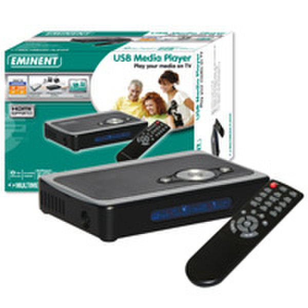 Eminent EM7065 USB Media player Schwarz Digitaler Mediaplayer
