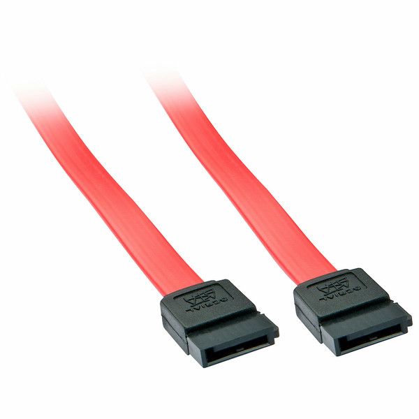 Lindy 33324 0.5м SATA SATA Черный, Красный кабель SATA