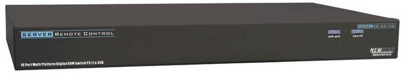 Newstar KVM Switch, 16-port, PS/2, USB, IP Черный KVM переключатель
