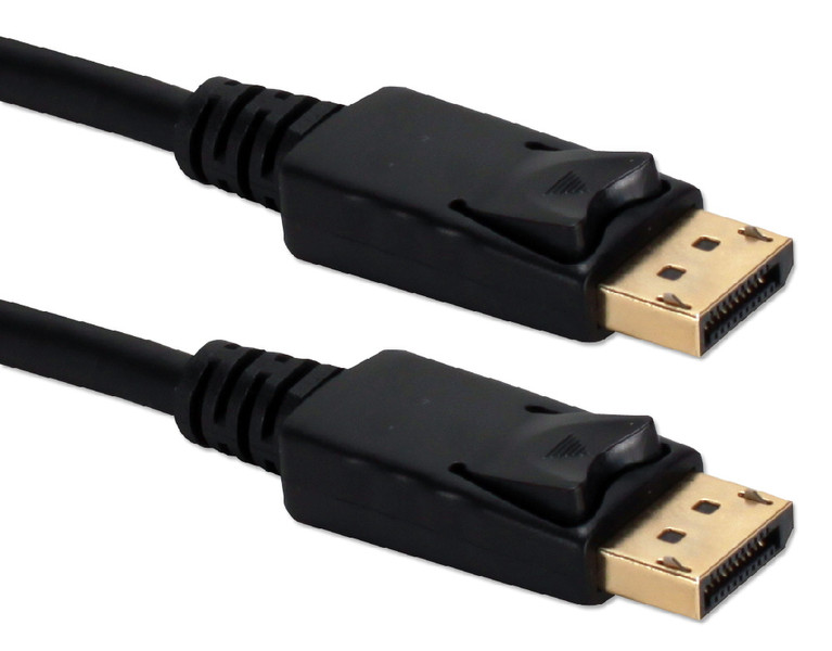 QVS DP-06-3PK 1.8m DisplayPort DisplayPort Schwarz DisplayPort-Kabel