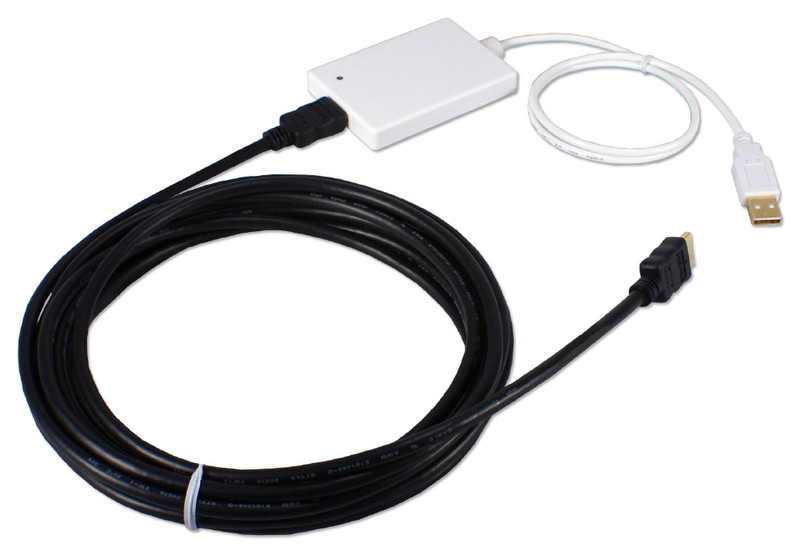 QVS HD-USB2K 5m HDMI USB A Schwarz, Weiß Videokabel-Adapter