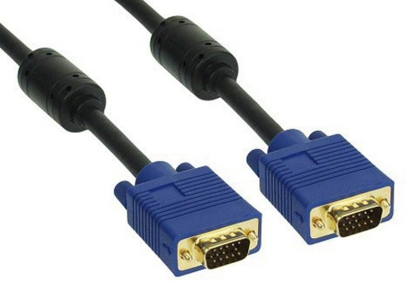 Kindermann 7483000420 20м VGA (D-Sub) VGA (D-Sub) Черный, Синий VGA кабель