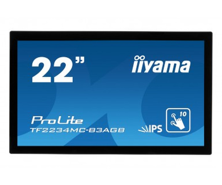 iiyama ProLite TF2234MC-B3AGB 21.5Zoll 1920 x 1080Pixel Multi-touch Multi-Nutzer Schwarz Touchscreen-Monitor