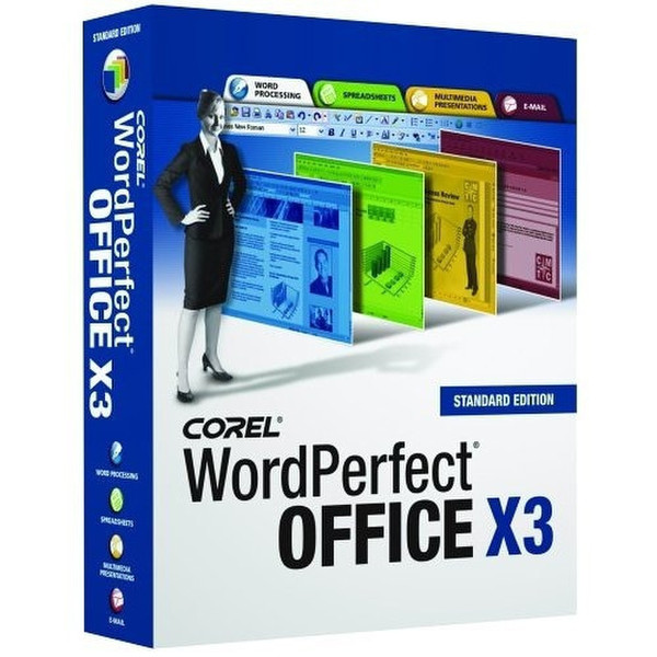Corel WordPerfect Office X3 Standard, 61-120u, DE 61 - 120пользов. DEU