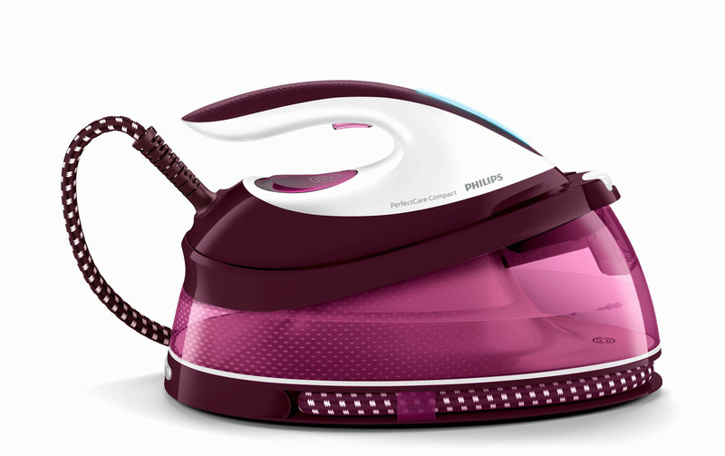 Philips GC7807/40 2400W 1.5L SteamGlide soleplate Purple,White steam ironing station