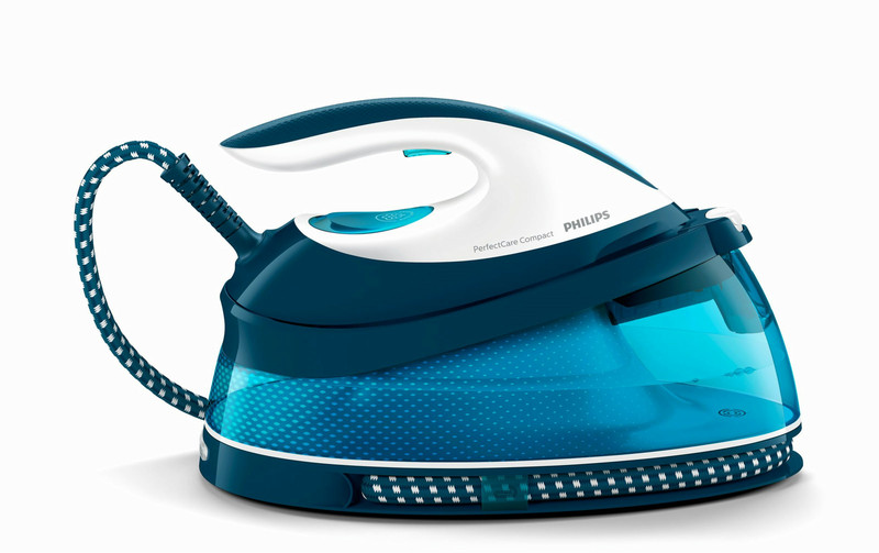 Philips GC7801/20 2400W 1.5L SteamGlide soleplate Blue,White steam ironing station