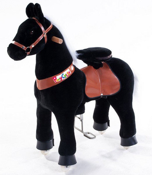 PonyCycle Horse Drücken Spielzeug in Tierform zum Draufsetzen Schwarz
