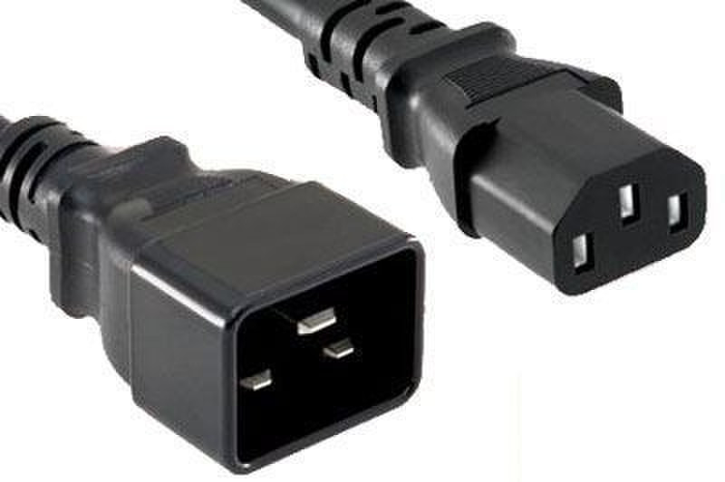 Unirise 1ft, C20/C15 0.3m C20 coupler C15 coupler Black power cable