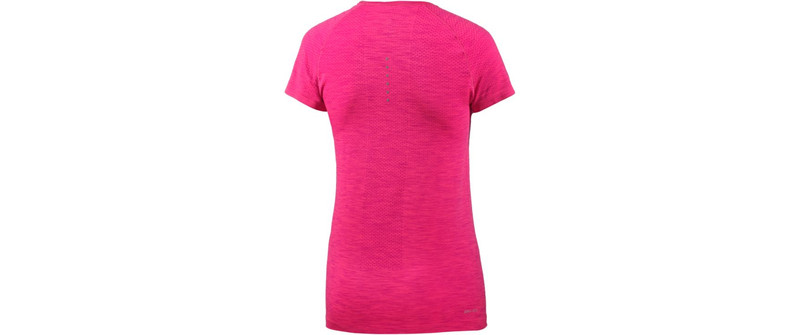 Nike Dri-FIT Knit Футболка S Короткий рукав Глубокая круглая горловина Полиамид, Полиэстер Розовый