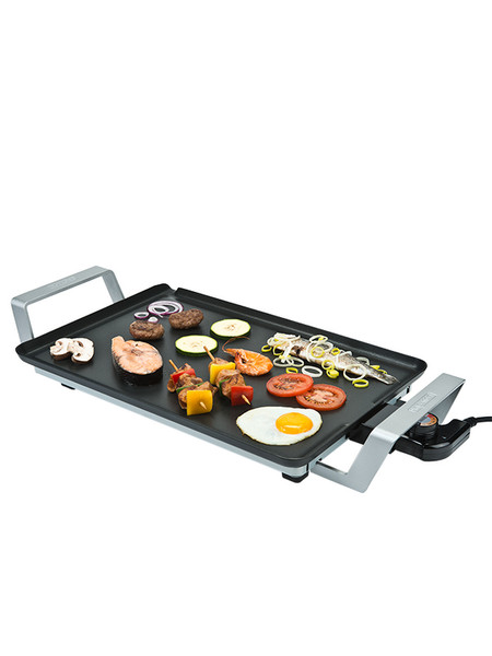 Bourgini Classic Multi Plate Deluxe Freistehend 2400W Schwarz, Silber Elektro-Grillplatte