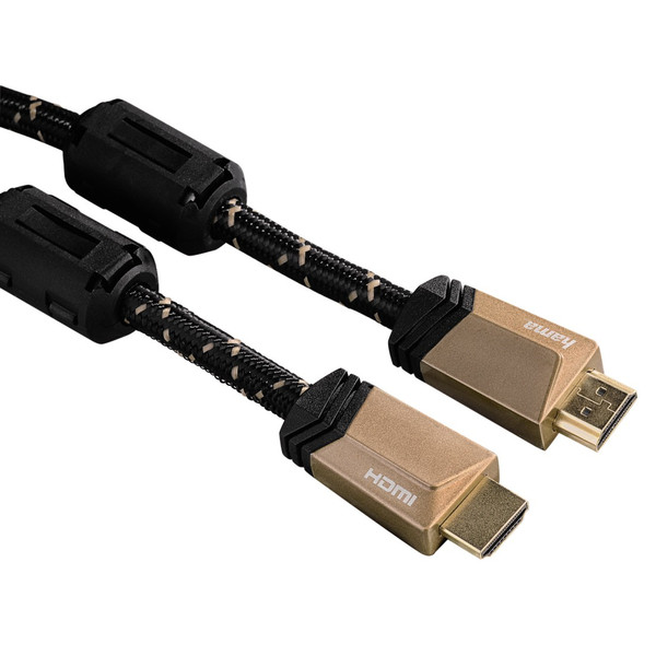 Hama 39122125 3м HDMI HDMI Черный, Бронзовый HDMI кабель