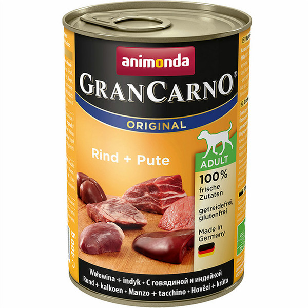 animonda GranCarno Original Beef,Turkey 400g Adult dogs moist food