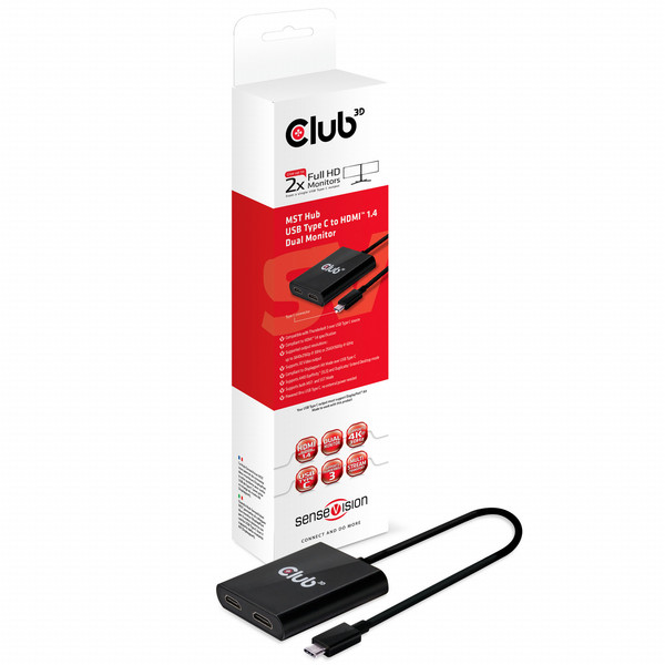 CLUB3D MST Hub USB 3.1 Gen1 Type C to HDMI™ 1.4 Dual Monitor