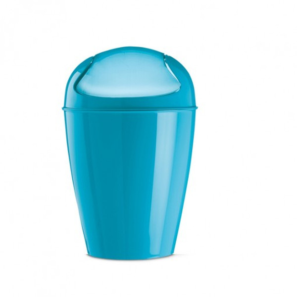 koziol Del S 5L Round Turquoise trash can