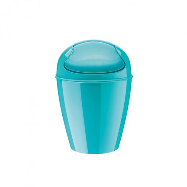 koziol Del XS 2L Round Turquoise trash can