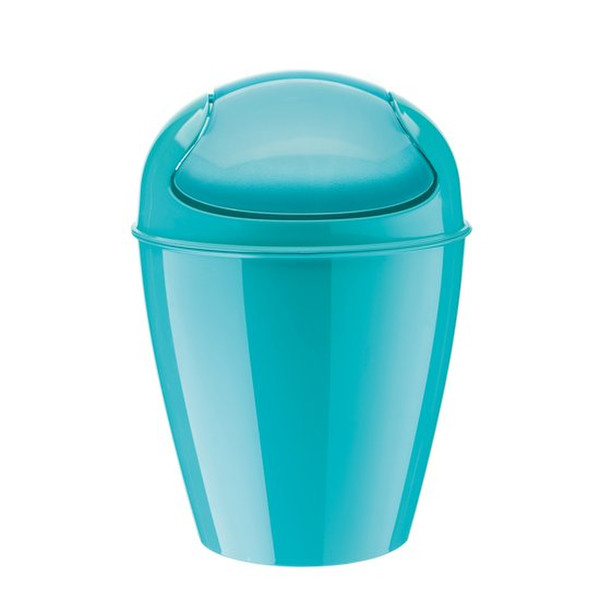 koziol Del M 12L Round Turquoise trash can