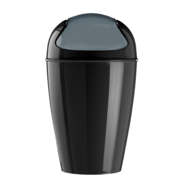 koziol Del M 12L Round Black trash can