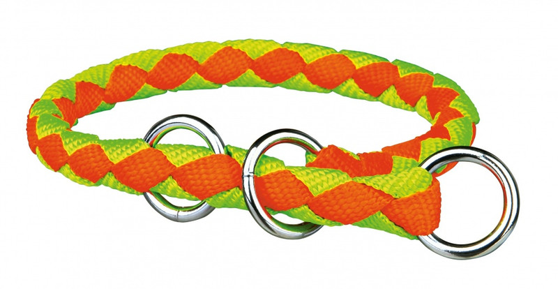 TRIXIE Cavo Choker Green,Orange Nylon Medium Dog Standard collar pet collar