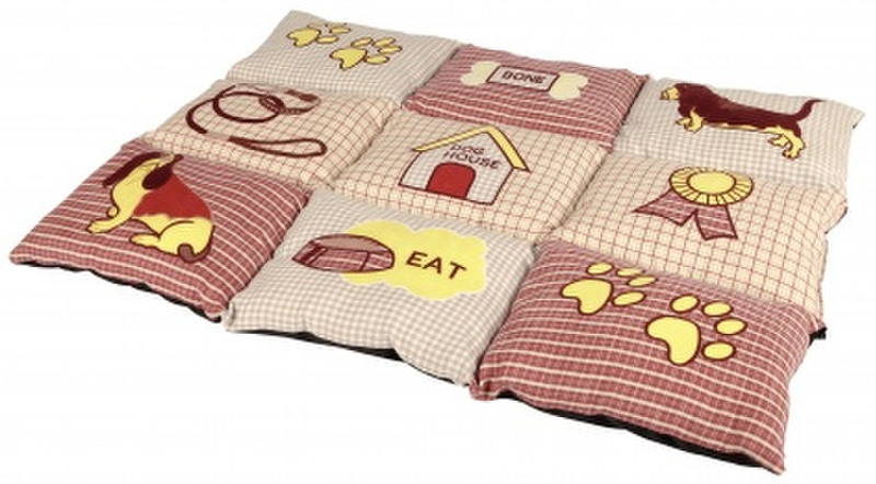 TRIXIE Patchwork Dog Microfibre,Polyester Beige,Red