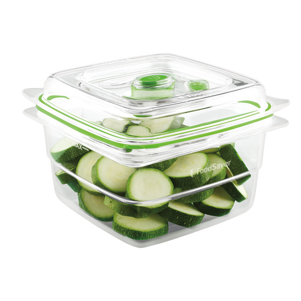 FoodSaver FFC005X Square Box 1.2L Green,Transparent 1pc(s) food storage container