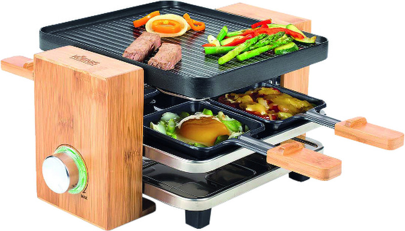 KOENIG B02167 4person(s) 700W Black,Wood raclette grill