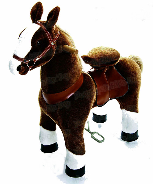 PonyCycle N4152 Push Игрушка для езды в виде животного Коричневый, Белый игрушка для езды