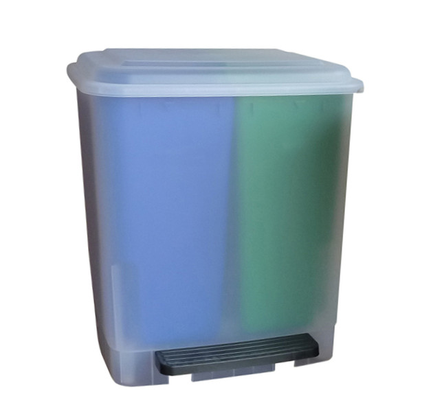 Easybin DUO 20L Rectangular Plastic Transparent trash can