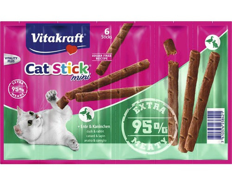 Vitakraft Cat Stick 36g Ente, Kaninchen Katzen-Trockenfutter