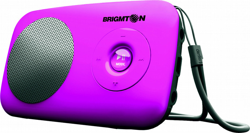 Brigmton BAMP-603 Mono portable speaker 2Вт Прямоугольник Черный, Розовый