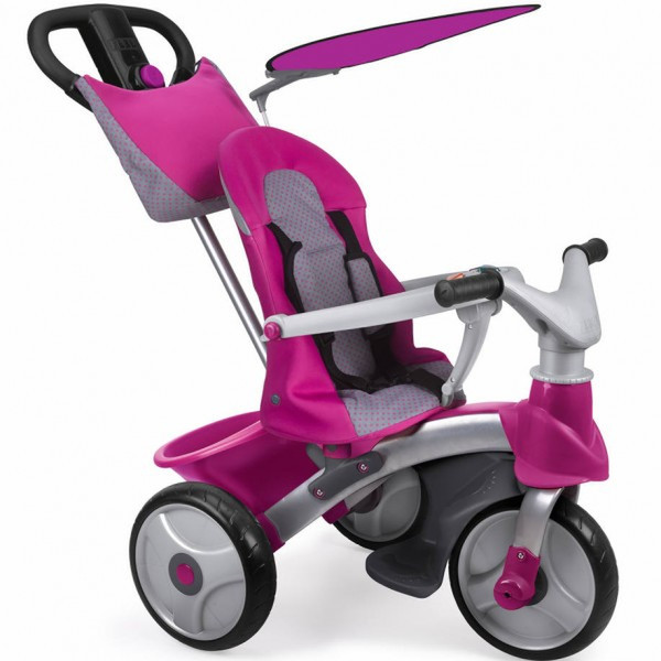 FEBER Baby Trike Easy Evoluton Pink Girls City Black,Grey,Pink bicycle