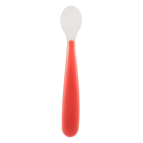 Chicco 00006828710000 Toddler spoon Красный, Белый Силиконовый детский столовый прибор