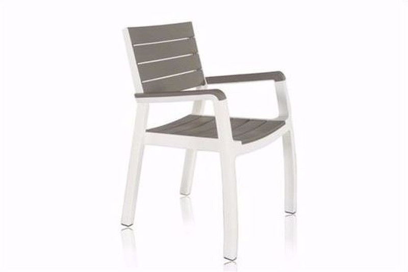 Keter Harmony Armchair Dining Hard seat Hard backrest Cappuccino,White outdoor chair