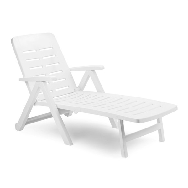 Ipae-Progarden Smeraldo White Polypropylene (PP) Lying/Sitting beach chair