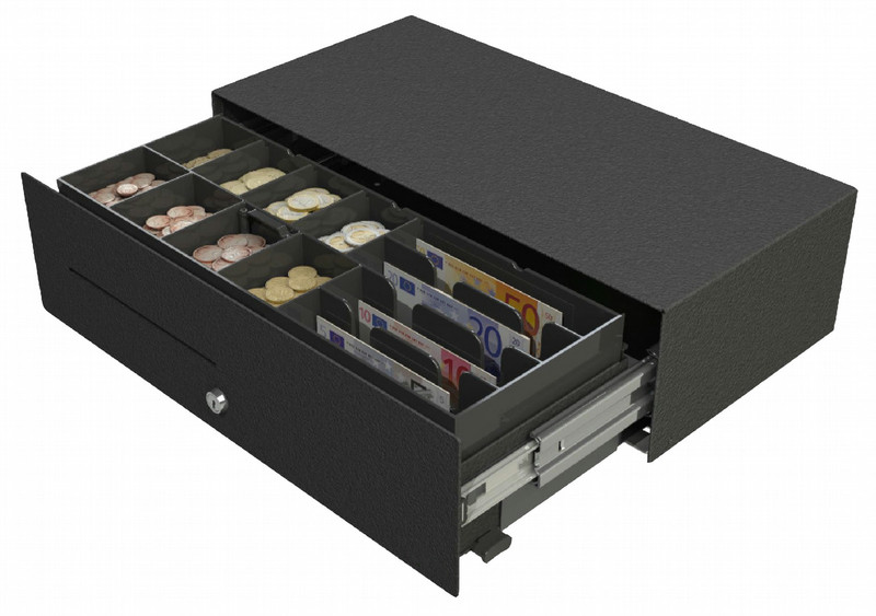 APG Cash Drawer Micro – A Steel Black cash box tray