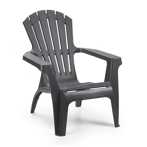 Ipae-Progarden Dolomiti Lounge Hard seat Hard backrest Polypropylene (PP) Anthracite outdoor chair